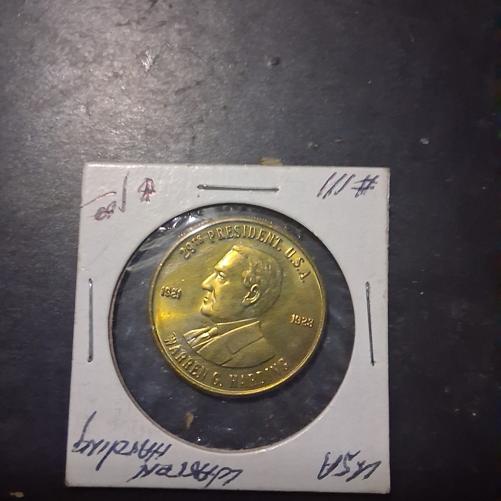 Gold Presidential Coin (Warren G Harding)